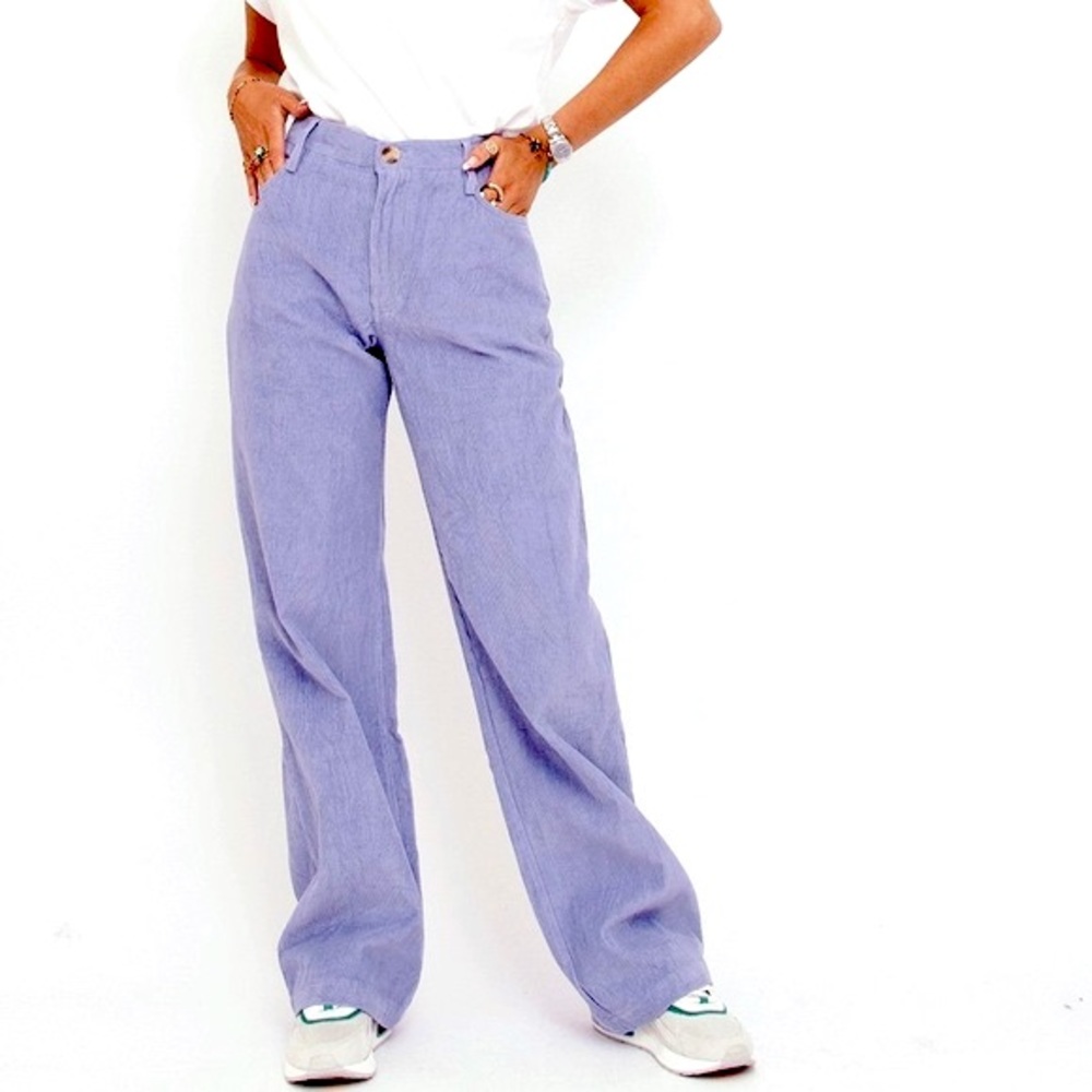 Wide Leg Purple Pants